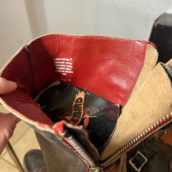 NWT Freebird by Steven Lancaster size 7 Brown Lace Up Boots - Picture 6 of 6